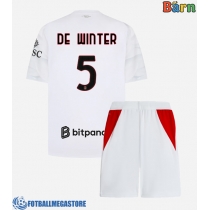 Fotballdrakt Barn AC Milan Koni De Winter #5 Bortedraktsett 2026-27 Kortermet (+ Korte bukser)